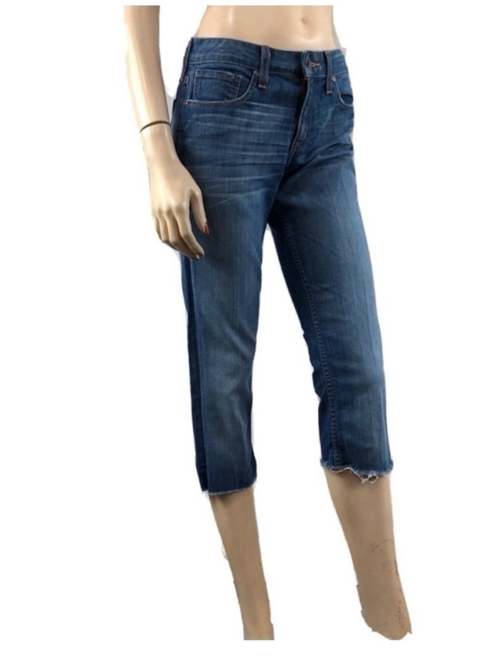Emporio Armani Dark Blue Cropped Straight Jeans